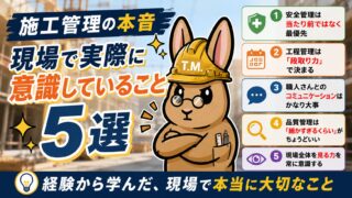 【施工管理の本音】現場で実際に意識していること5選
