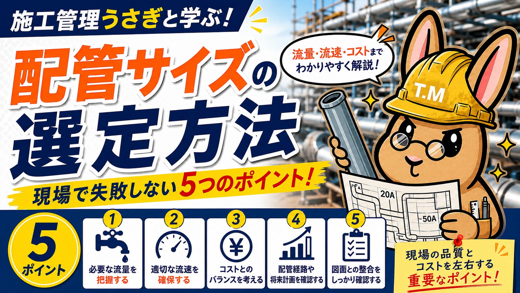 配管サイズの選定方法をわかりやすく解説!現場で失敗しないための5つのポイント